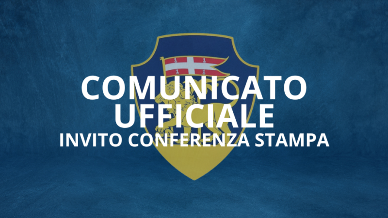 Comunicato Ufficiale – Invito Conferenza Stampa