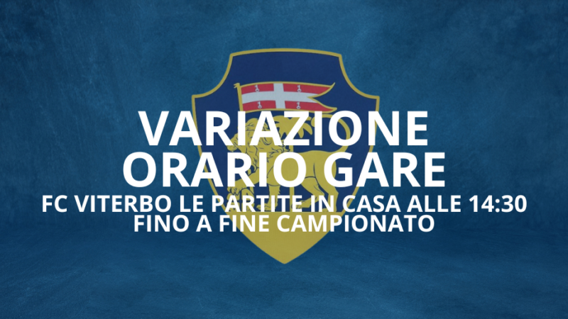 Variazione definitiva orario
